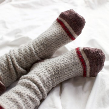 瑞典Ojbro Vantfabrik 經典膝下長筒羊毛襪 史卡夫托島系列 - 煤炭灰 Large 27至29 cm