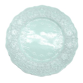 VBC casa 義大利 手工浮雕蕾絲系列 蒂芬妮綠 33cm餐盤
