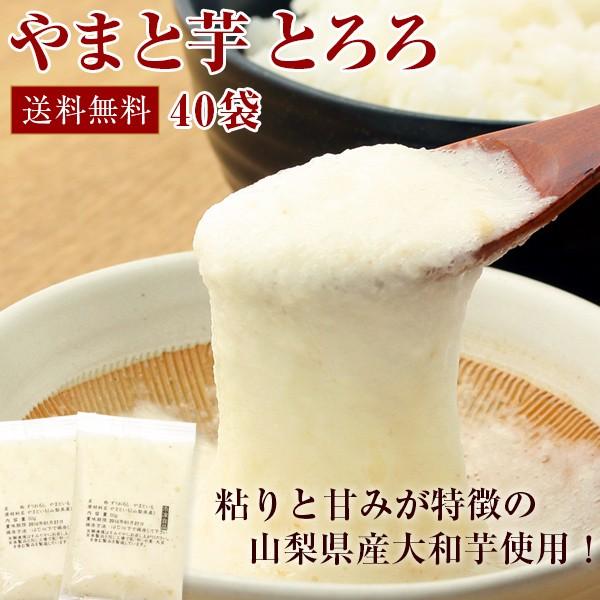 [お徳用40袋] とろろ 山梨県産 やまと芋 冷凍 とろろ  (50g 40個入) 大和芋 とろろ蕎麦 山かけ