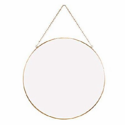 Dahey 壁掛けミラー装飾 小さなゴールドミラー 自宅 バスルーム 寝室 リビングルーム Round-11.75"X11.75"