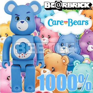 BEETLE BE@RBRICK  CARE BEARS GRUMPY BEAR 生氣熊 彩虹熊 藍 1000%