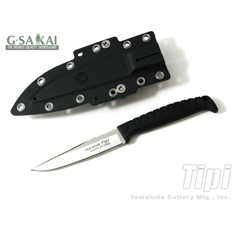 GSakai Gサカイ　#11480 SABI KNIFE Tipi　サビ ナイフ　ティーピー 直刃 ブラック　釣りに！