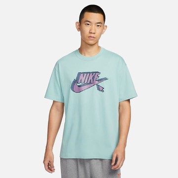 NIKE 上衣 男款 短袖上衣 運動 AS M NSW TEE M90 6MO FUTURA 藍綠 FD1297-309