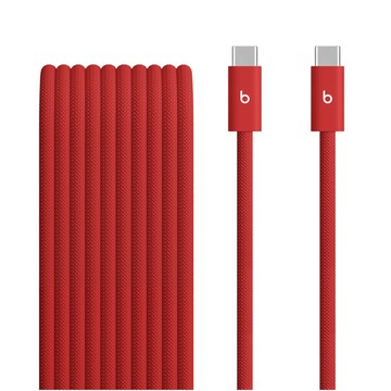 Beats USB-C 對 USB-C 編織連接線 (3 公尺 / 10 呎) – 疾速紅