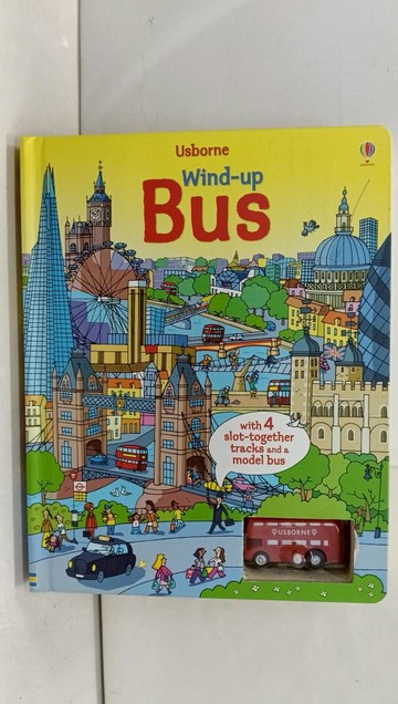 【書寶二手書T1／少年童書_Y82】發條雙層巴士跑跑遊戲書（４倫敦街景可拆組）Wind-up bus_Fiona Watt,Stefano Tognetti