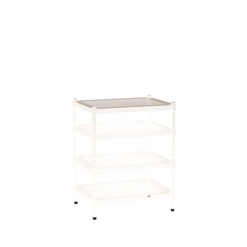 [客尊屋]粗管/沖孔/45x60x75hcm 白騎士沖孔 四層架白騎士