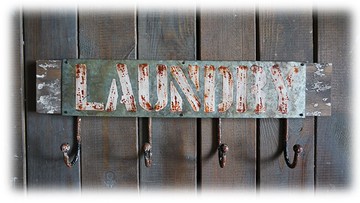 實木鐵皮古舊掛鉤 墻飾 法式鄉村1入