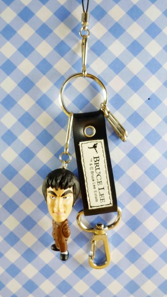 【震撼精品百貨】日本精品百貨-手機吊飾/鎖圈-李小龍系列-鎖圈吊飾-咖啡色