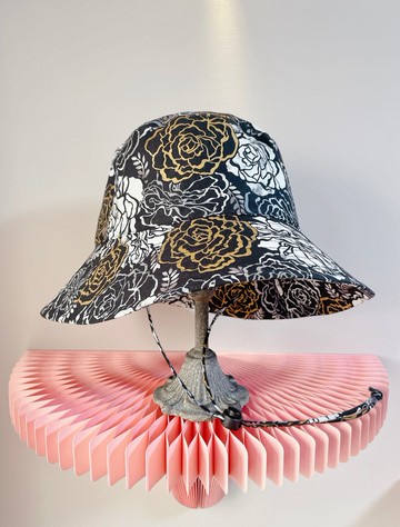 RARAKO樂子-手工帽/情侶漁夫帽/親子遮陽帽-希望之時 黑曜金