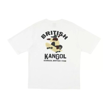 KANGOL 短T 白色 落肩 袋鼠 滑板T 短袖 中性 6625100900