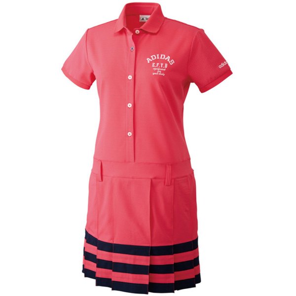 500円引きクーポン Adidas アディダス 15ssdown 15sscs 新品 ゴルフウェア ワンピース Jli93 プリーツストレッチ半袖 ワンピース アディクロス ワンピース レディス レディースウエア Quality Pc Be