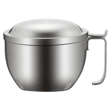 SSGP 三四鋼 304不鏽鋼雙層加厚隔熱碗 附蓋  銀色  1個