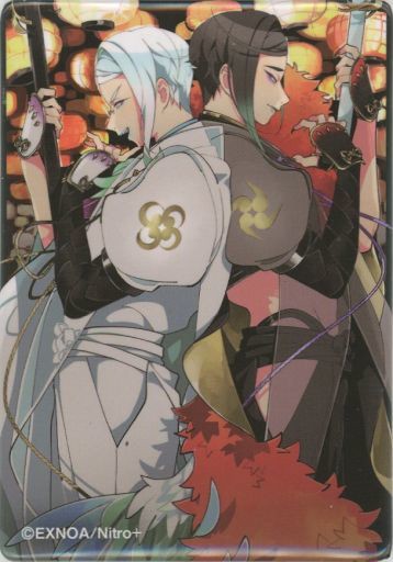 巴形薙刀&靜形薙刀刀劍亂舞-ONLINE-現世遠徵都結燈結展繪蘿卜泥插圖方形徽章珍藏品1