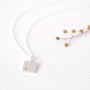 方形項鍊 925純銀
