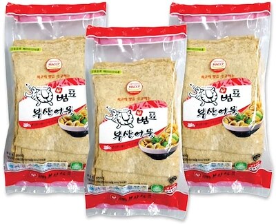 (クール便)冷凍ボンピョ 釜山（四角）韓国おでん 520g(10枚) 3個セット