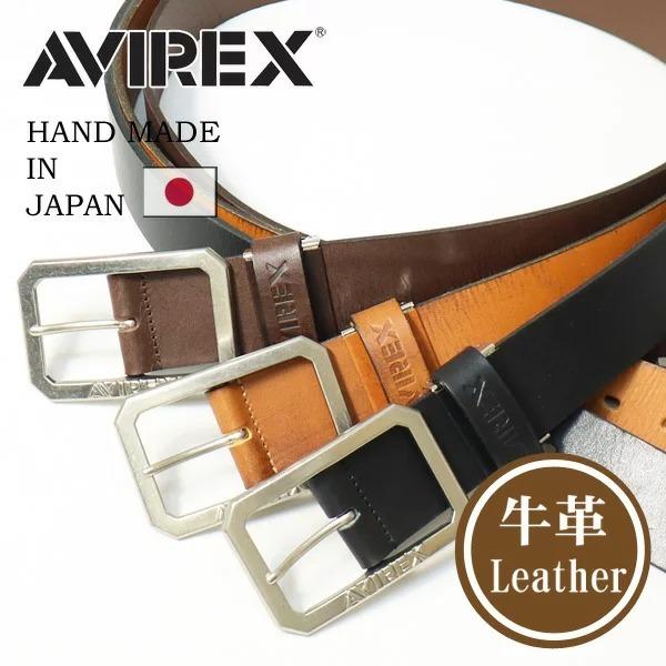 期間限定値下 AVIREX MADE IN JAPAN 本革ベルトカーキ - ベルト