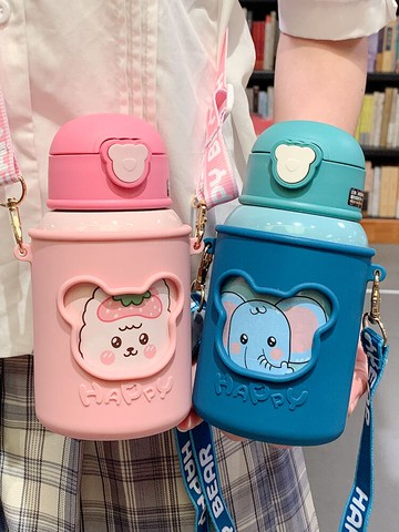 兒童保溫杯嬰幼兒喝水杯子防摔防漏寶寶外出攜帶水壺幼兒園吸管杯