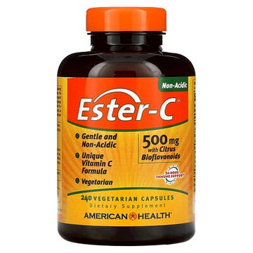 American Health, Ester-C 酯化維生素 C，含柑橘類生物黃酮，500 毫克，240 粒素食膠囊