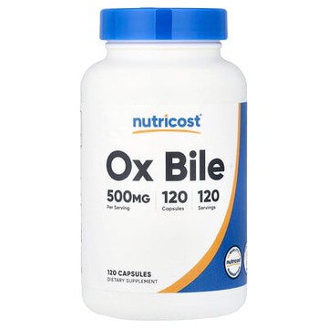 Nutricost, 牛膽汁，500 毫克，120 粒膠囊