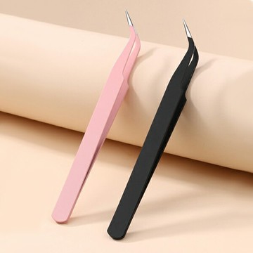 不鏽鋼嫁接睫毛夾 假睫毛鑷子 睫毛夾子 彎頭鑷子 廣告夾 美睫鑷子 贈品禮品