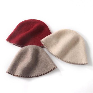 【米蘭精品】毛帽羊毛針織帽-無檐拼色針織男女帽子3色74jr11