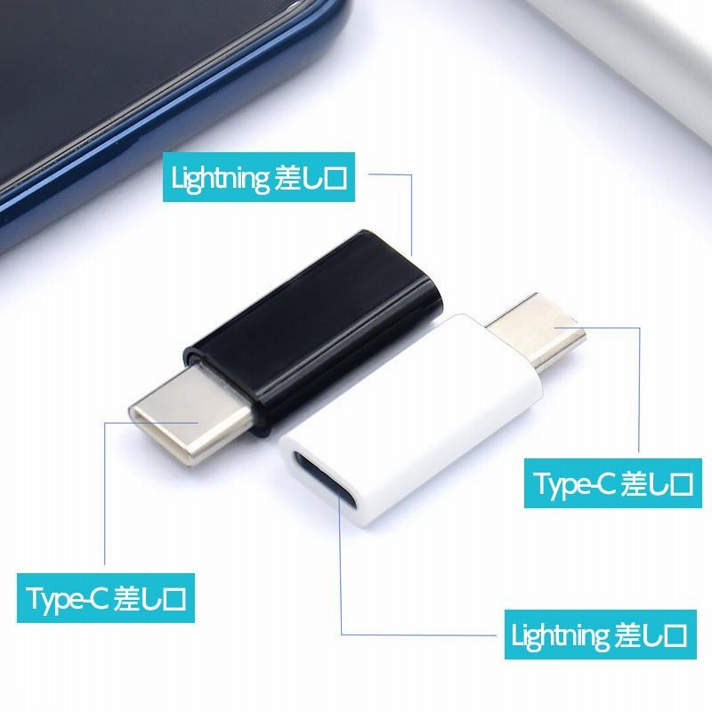 ライトニング メス タイプc アダプター Type-c Lightning Lightningメス→Type-Cオス 変換アダプタ PD60W 急速充電対応