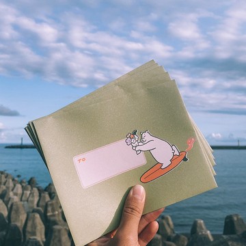明信片的家 咚咚熊萬用信封袋