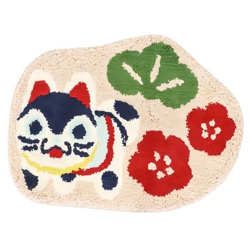 日本幸運物玄關地墊 棉80% 滌綸10% 人造絲5%  65 x 49cm  張子犬  1個