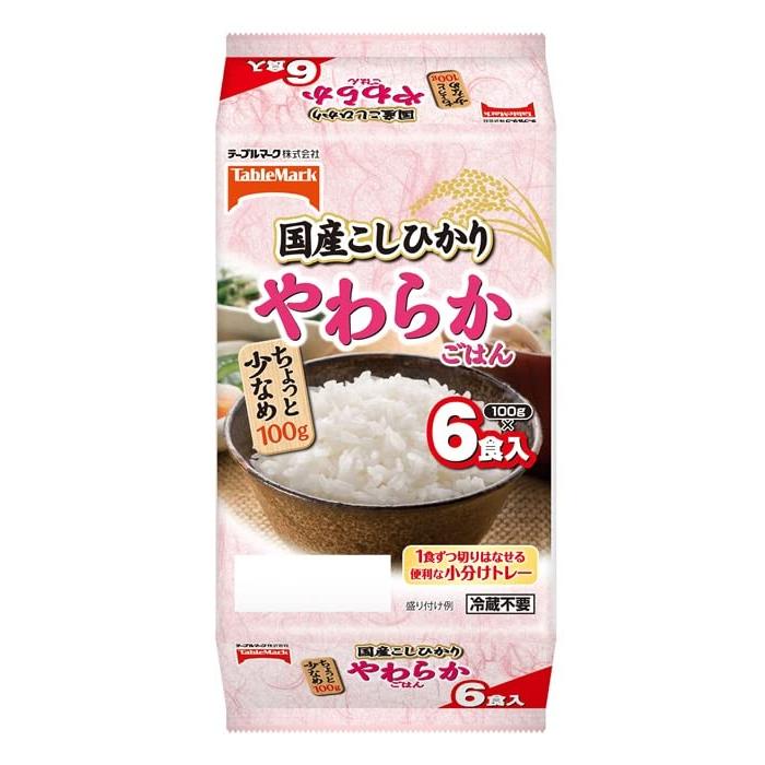 国産こしひかり（分割）小盛６食 やわらかごはん おまけ付き テーブルマーク