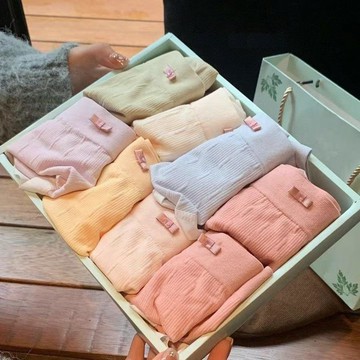 9127 名長期粉🔔7條袋裝 艾草抗菌內褲女中腰學生少女舒適無痕女士薄款透氣三角褲I6C7