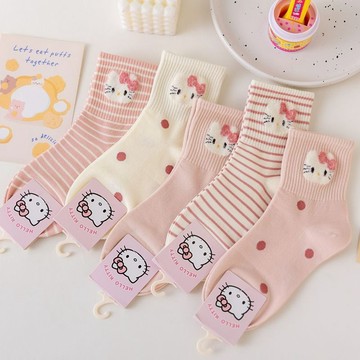 【臺灣🌸出貨】秋冬季純棉兒童襪子女童中筒透氣防臭吸汗卡通百搭可愛棉襪子開學🍂