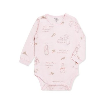 蘿蔔派對長袖側開包屁衣 (天絲洞感緹花布)