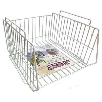 騰宇 斜口置物籃  大  1個  白色