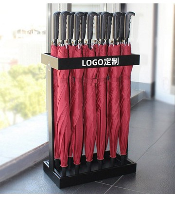 雨傘架 傘架 傘桶 鐵藝傘架商用酒店大堂雨傘放置架LOGO客製化雨傘架收納架『cyd19790』