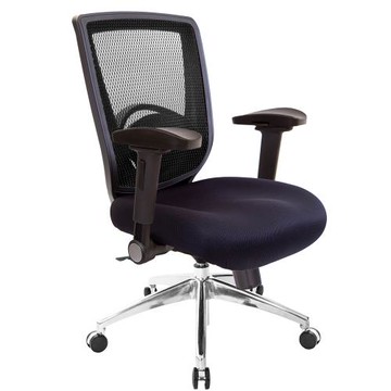 GXG 短背電腦椅 大泡棉座 (高鋁腳/4D弧面摺疊扶手) TW-52X6 LU1D