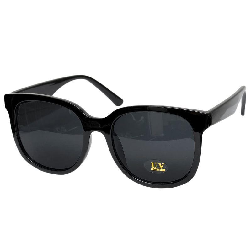 サングラス 黒 レディース メンズ ビッグフレーム 眼鏡 伊達 A21 通販