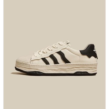 溶解貝殼頭小白鞋女款2023春季新款單鞋網紅爆款厚底運動休閑板鞋