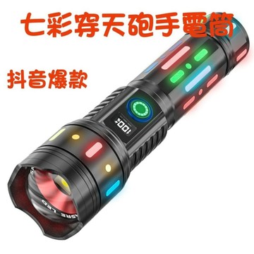 【七彩翡翠】 台灣現貨 04170 變焦 大功率 強光 手電筒 停電 照明 野外 求生 戶外 露營 探險