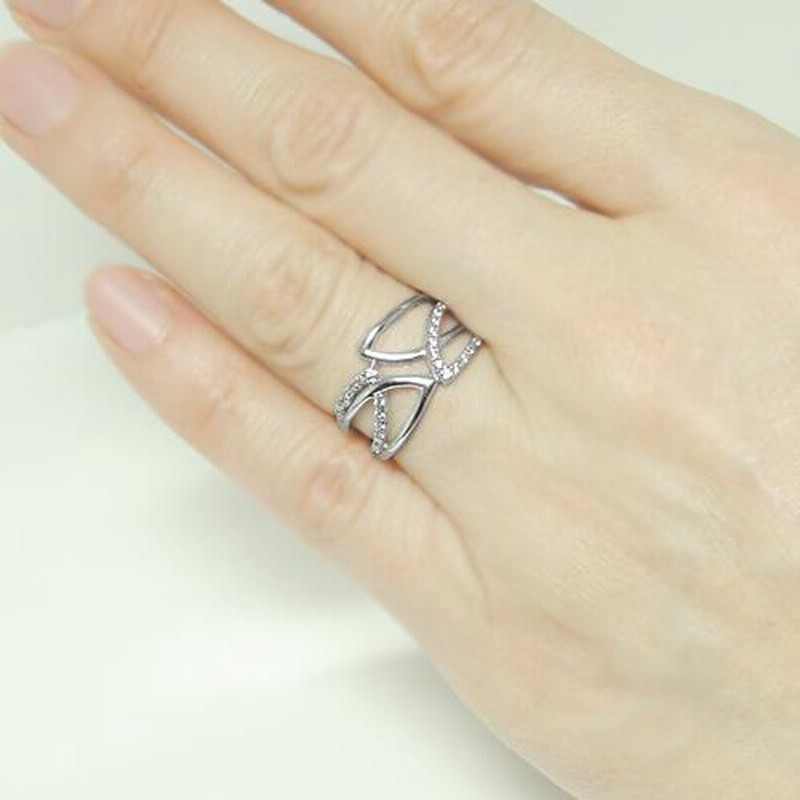 Aquvii（アクビ） | Zig Zag Ring SV925 | 指がちぎれているよう