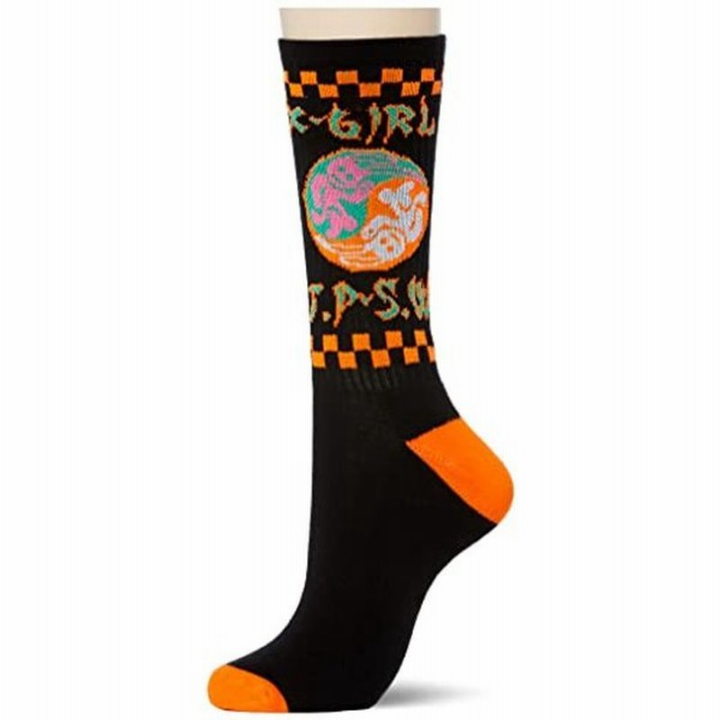 X Girl エックスガール 靴下 Yin Yang Bunny Rib Socks レディース ブラック Fre 通販 Lineポイント最大get Lineショッピング
