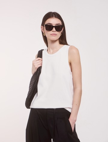 Classic Cotton Boyfriend Tank in White - Organic Ninety Percent
