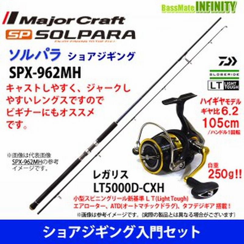 ショアジギング入門セット メジャークラフト ソルパラ Spx 962mh 18 レガリス Lt5000d Cxh 通販 Lineポイント最大7 0 Get Lineショッピング