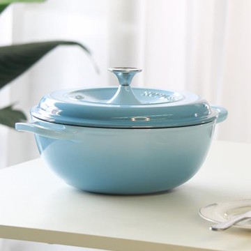 千樂歐公爵26cm媽咪鍋琺瑯鍋鑄鐵鍋炒鍋蒸鍋燉鍋多用鍋大容電磁爐