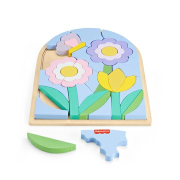 Fisher-Price費雪木製花朵拼圖積木★衛立兒生活館★194735238507
