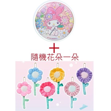 asdfkitty*美樂蒂徽章+隨機絨毛花朵一朵-日本正版商品