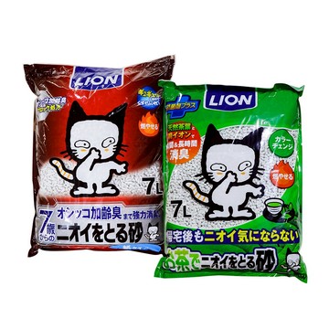 日本LION 除臭貓砂 紙砂7L