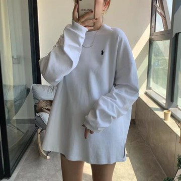 大碼歐貨長袖t恤女2025秋季新款胖mm顯瘦減齡寬松內搭洋氣打底衫