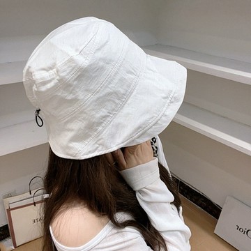 🔥優選好物🔥韓貨純色天絲前長後短漁夫帽女 春夏輕薄遮陽帽  透氣顯臉小水桶帽 百搭盆帽  防曬帽