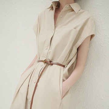 法式復古赫本風襯衫連衣裙女2022年夏季新款輕奢高級感配大衣長裙