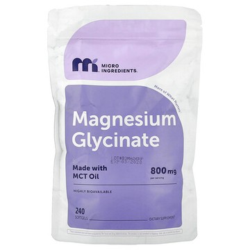 Micro Ingredients, 甘氨酸鎂，240 粒軟膠囊（每粒軟膠囊 266.66 毫克）